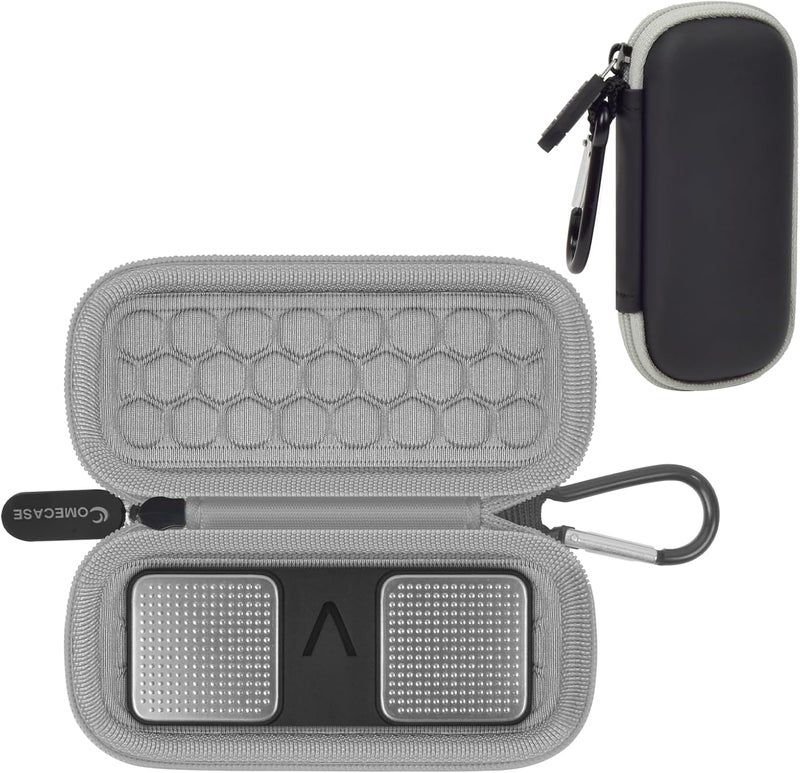 Comecase Case Compatible with KardiaMobile 6-Lead/for 1-Lead/for KardiaMobile 6L Max Personal EKG Monitor, Heart Rate Moitor Storage Holder -Black+Grey Zipper - Image 1